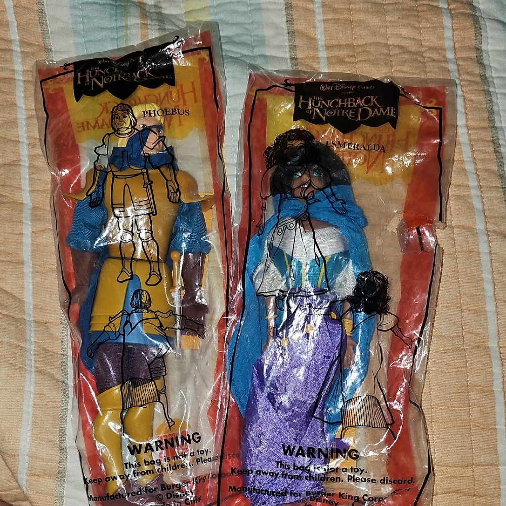 Disney Hunchback of Notre Dame Dolls - Phoebus and Esmeralda
